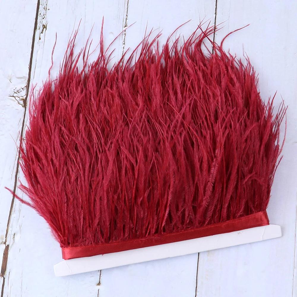 Feather10Meters 8-10cm Natural Ostrich Feather Trims for Needlework and Handicraft Plume Ribbon Fringe Skirt Decoration