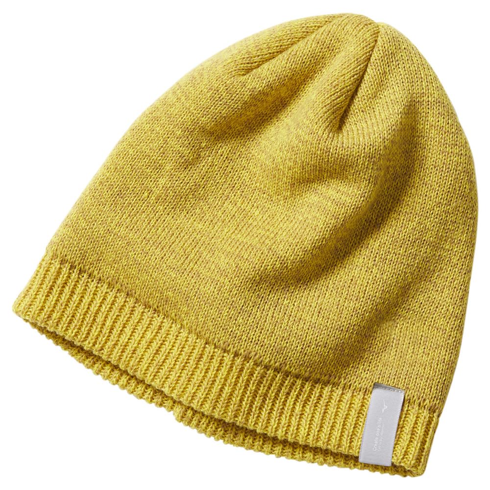 Mizuno Breath Thermo Knit Logo Winter Knit Honey One Size Fits All Cap, Heat-Generating Material, Name, Hat, Yellow,
