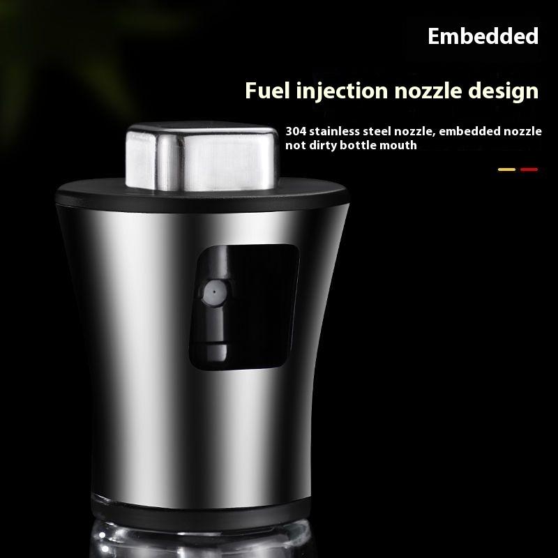 Edelstahl Grillöl Sprühflasche Sprühöl Topf Haushaltsspeiseöl Flasche Glas Kontrollöl Topf
