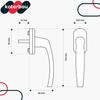 Window Handle for Balcony Doors Brown Spindle 35 MM