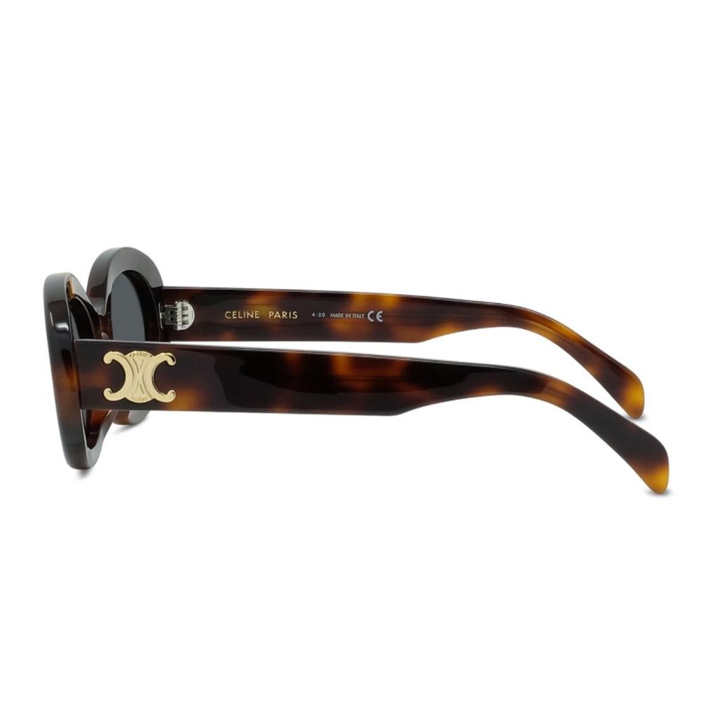 Celine Oval Sunglasses Blonde Havana/Smoke Women Eyewear Brown CL40194U-53A
