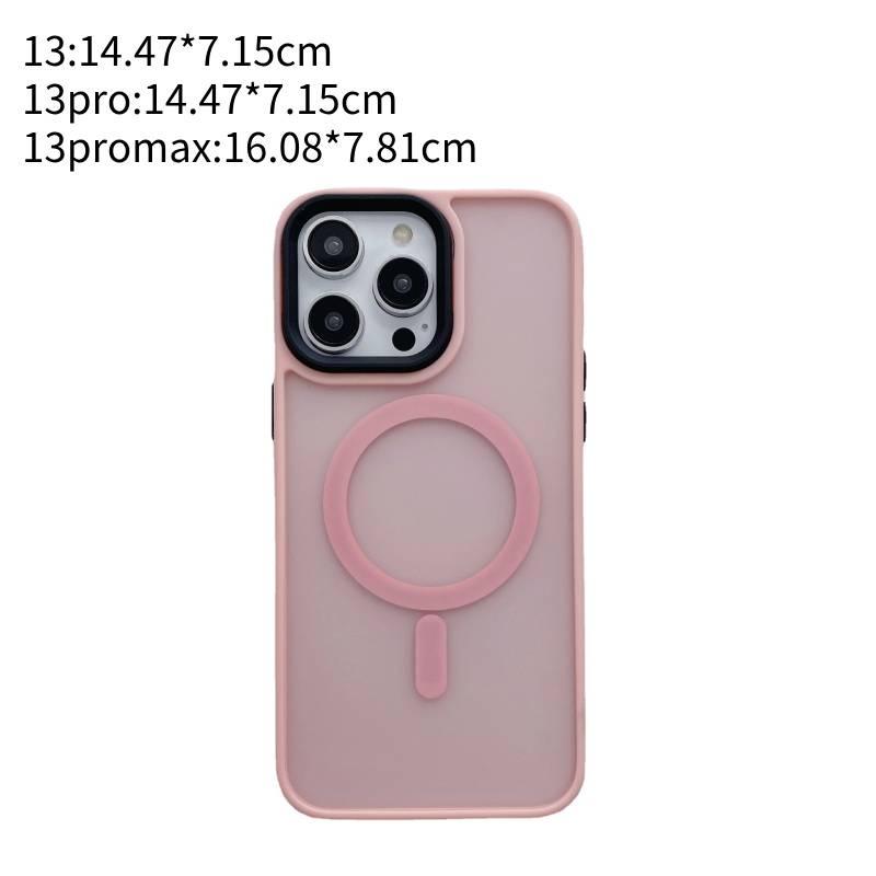 

Стильный акриловый чехол для iPhone 13 с магнитной адсорбцией розовый, фиолетовый, черный и другие! 13