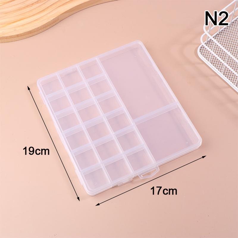 

1 шт. Многофункциональный прозрачный пластиковый органайзер с ячейками Контейнер Коробка для хранения нейл-арта для бисера Органайзер Искусство Сделай сам Ювелирные изделия 2
