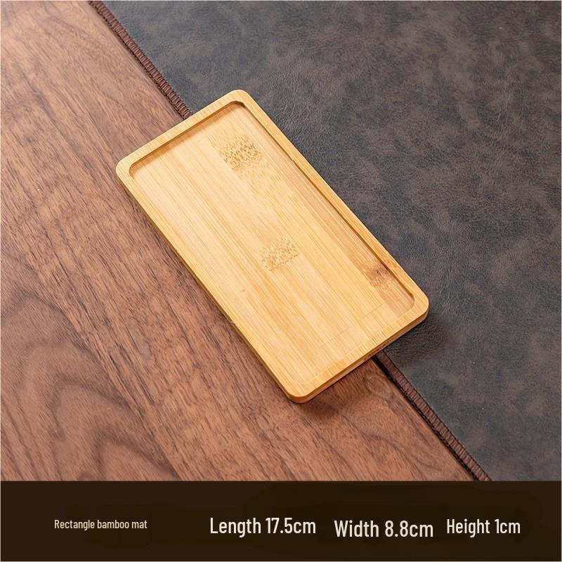 Round Bamboo Anti-Slip Mat & Tray for Indoor Plants, Coasters, and Decor