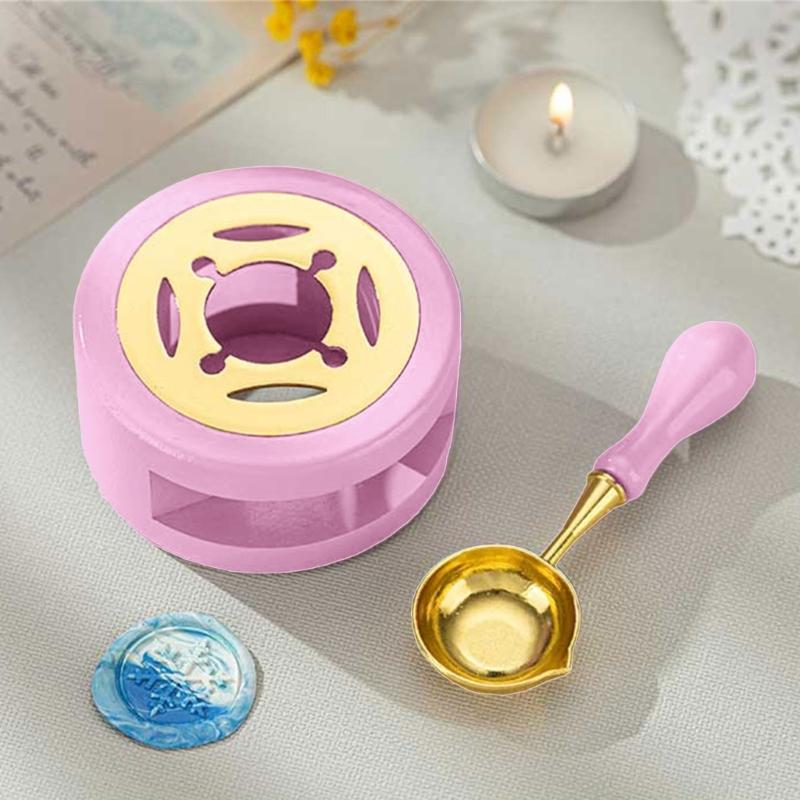 Wax Seal Warmer Melting Set for Melting Wax Beads Seal Wax Stick, Wax Seal Furnace with Melting Spoon