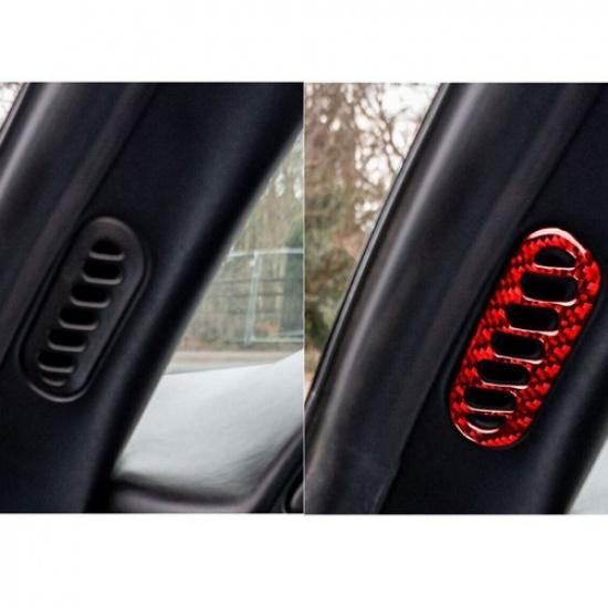 Carbon Fiber Door Pillar Air Vent Cover Trim Fit For Chevrolet Corvette C5 98-04