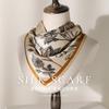 2026 Floral Silk Scarf Women 100% Pure Mulberry Square Shawl Elegant Vintage Lightweight Accessory