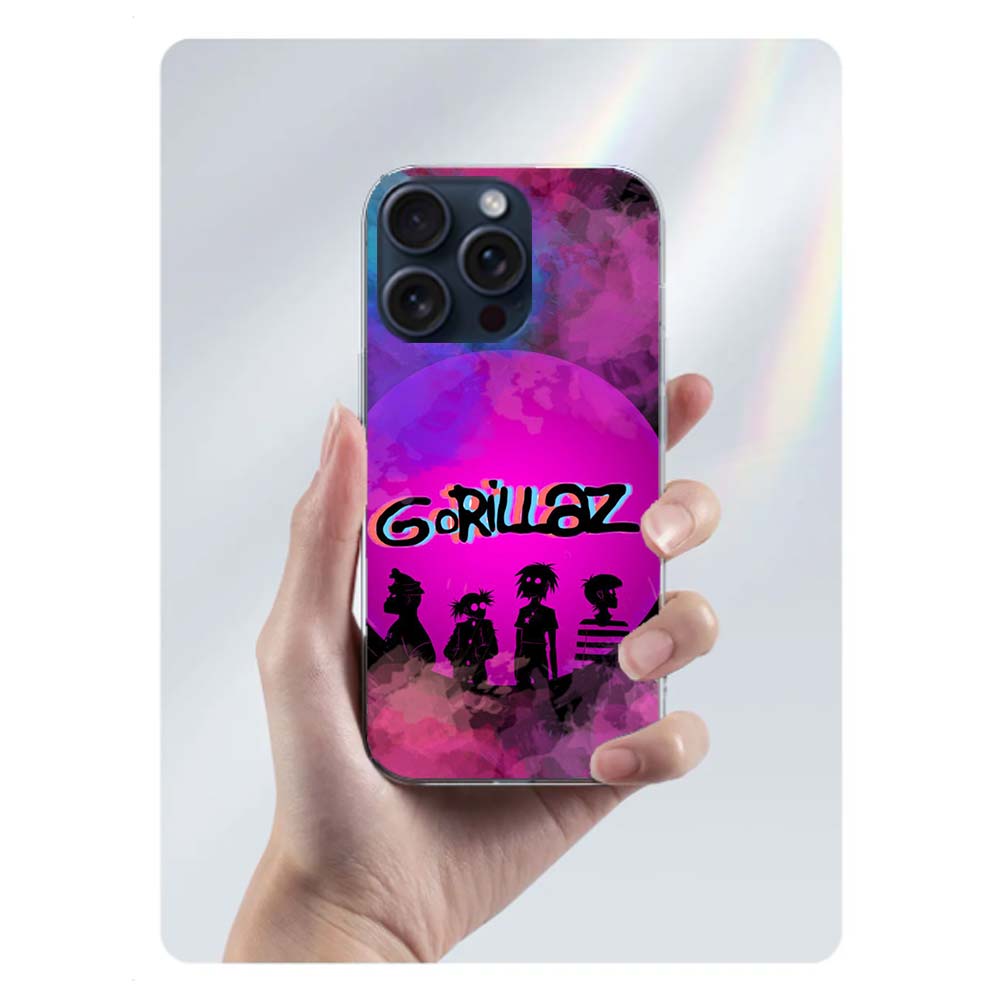 Gorillaz Anime Clear Phone Case For Iphone 17 Air 16 Pro Max 15 Pro 14 Plus 17E 16E 11 13 12 Mini Cover Cases Fundas Cell TPU Ca