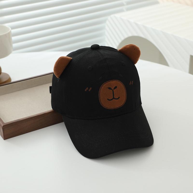 Boys and Girls Hats Kapibara Embroidery Children's Cartoon Children's Cap Sunscreen Shade Baseball Cap