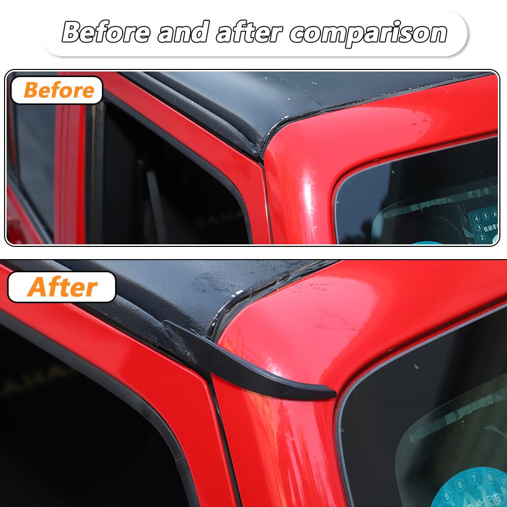 Buy Car Hardtop Rain Diverters Drip Rail Extension Rain Gutterfor Jeep Wrangler JK JKU 20072017