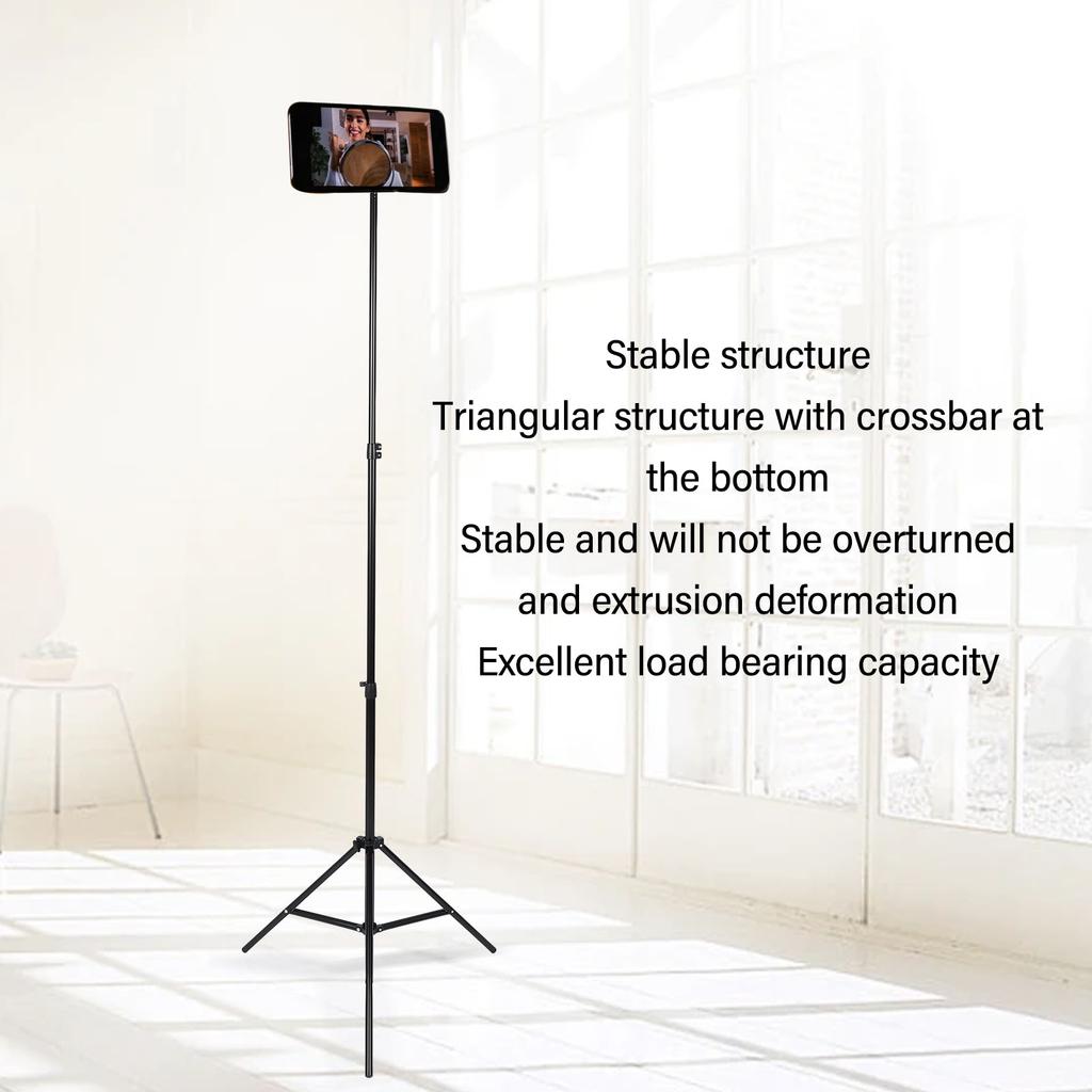 Light Tripod Adjustable Thickened Photography Tripod Stand with Ball Head Phone Holder Bluetooth Remote Control 6.9ft