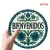 Metal Tin Sign Spanish Quote Bienvenidos Wall Art Elegant Floral Home Decor Office Gift