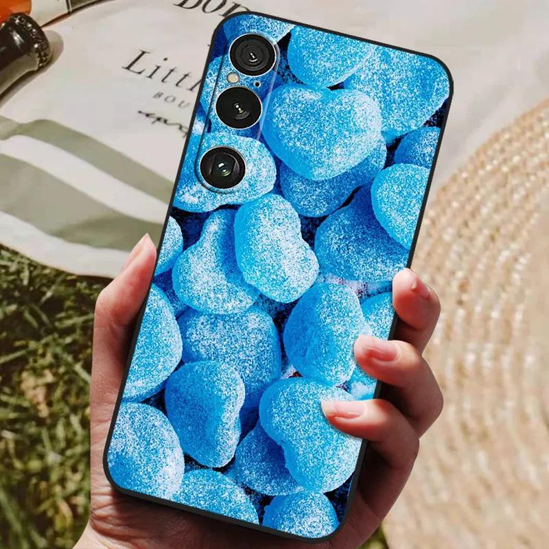For Sony Xperia 1 VI Case Luxury Black Silicon TPU Soft Phone Cover for Sony Xperia 1 VI Shockproof Bumper Shell Xperia 1VI Capa