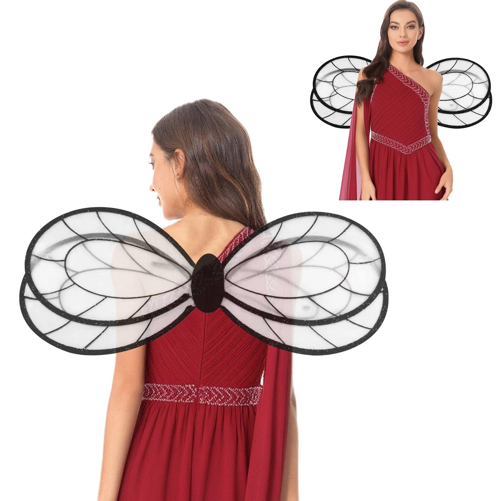 

Bee Wings for Costume Halloween Party Stage Performance Dress Up Accessories for Kids Adults One Size чёрный