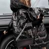 Hooded Mid Length Quilted Cotton Jacket For Women  Fashionable And Versatile Warm Jacket