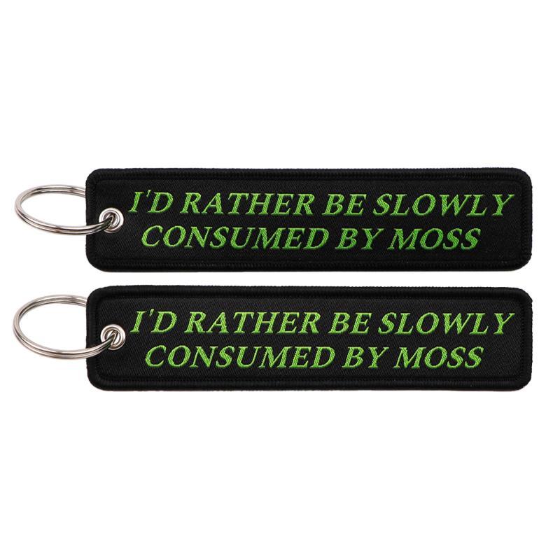 Spanish Embroidery Key Fobs Quotes Key Tags Keychain For Motorcycle Cars Key Holder Chaveiro Friends Gift