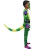 Boys Girls Fnaf Horror Bear Green Printed Jumpsuit Mask Tail Outfit for Kids Christmas Halloween Cosplay Dress Up Costume