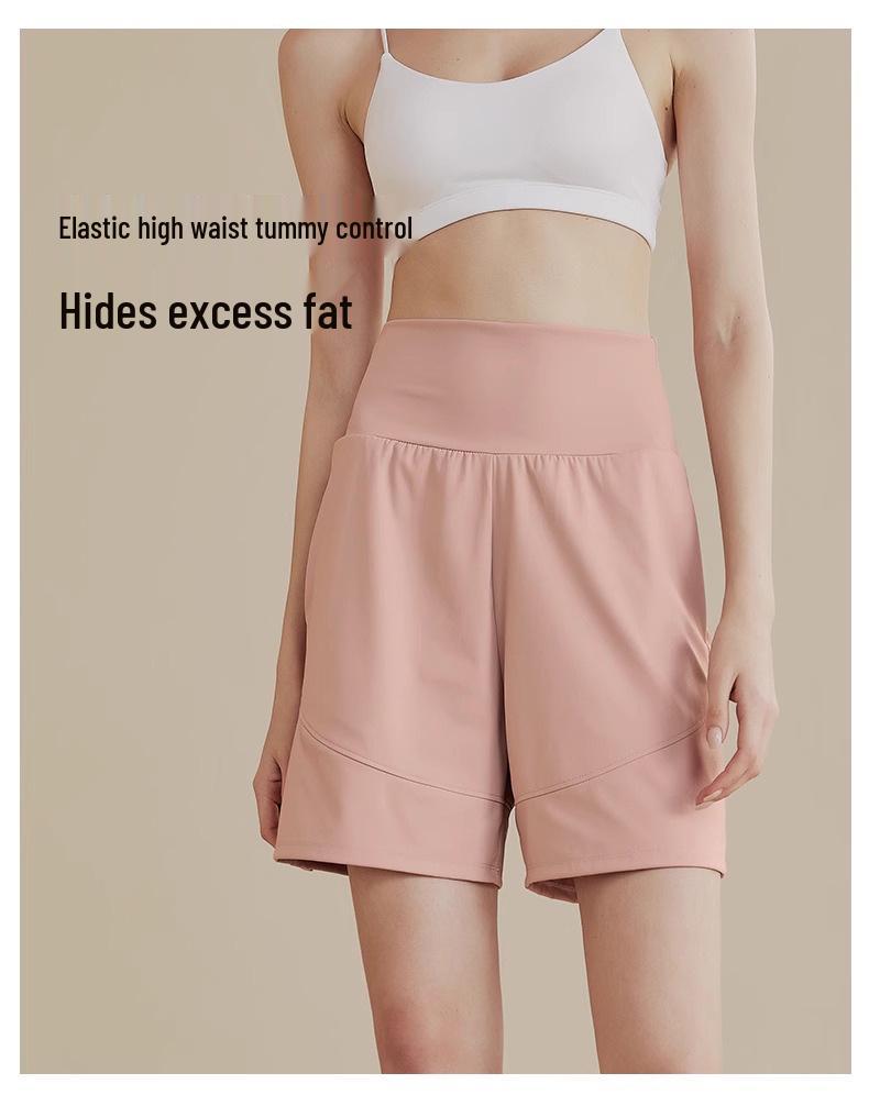Women's Quick-Drying Slim High-Waisted Yoga Shorts for Running and Casual Summer Wear