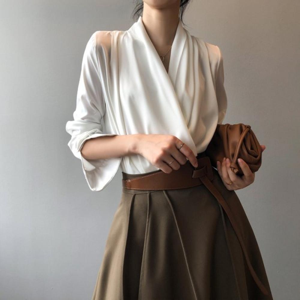 Lala Volume Drap Blouse Maiac030 