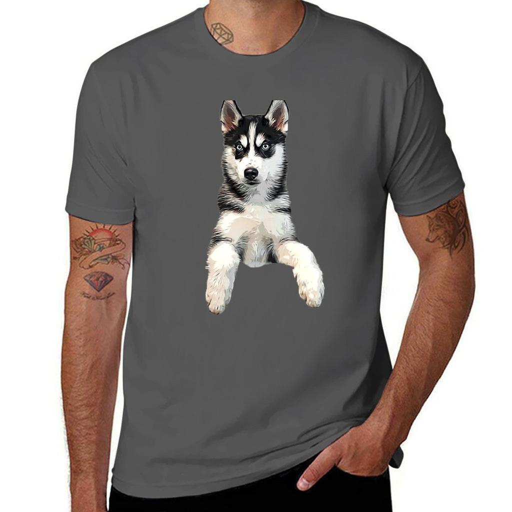 Siberian Husky Puppy Dog Tshirt Work Outdoor For Unisex Tshirt