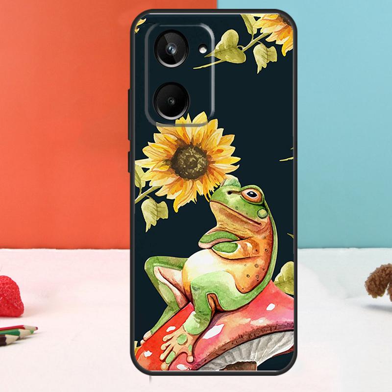 Cottagecore Frog Mushroom Aesthetic For Realme 15 14 10 11 12 13 Pro Plus C67 C65 C63 C61 C35 C55 C53 C51 C71 C75 GT7 Pro Case