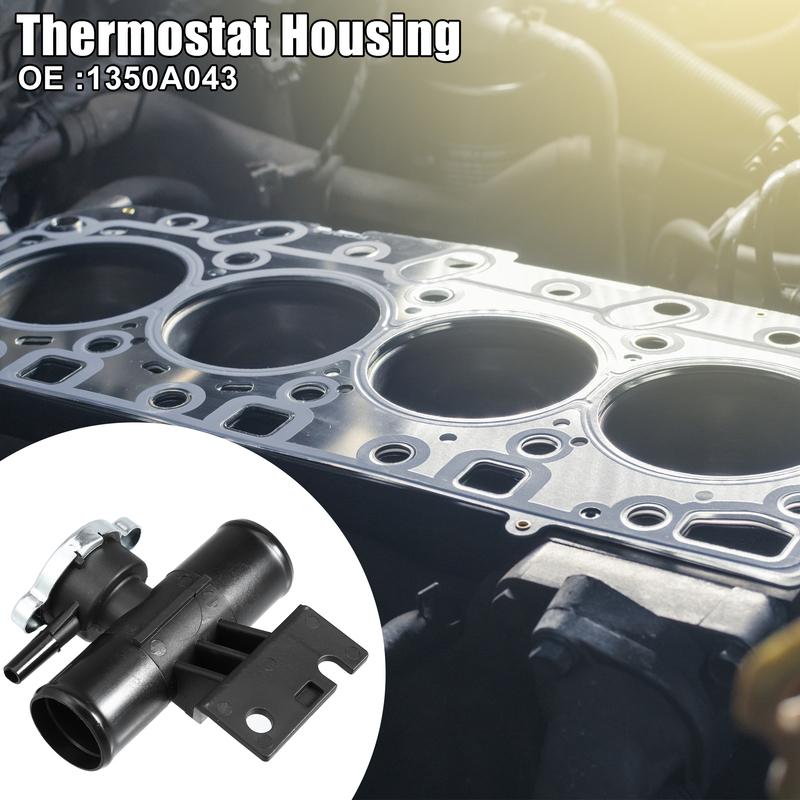 X Autohaux Engine Coolant Thermostat Housing Assembly 1350A043 for Mitsubishi Lancer