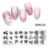 Japanese Nail Art Printing Template, Marble Christmas Snowflake Nail Art Printing Steel Plate
