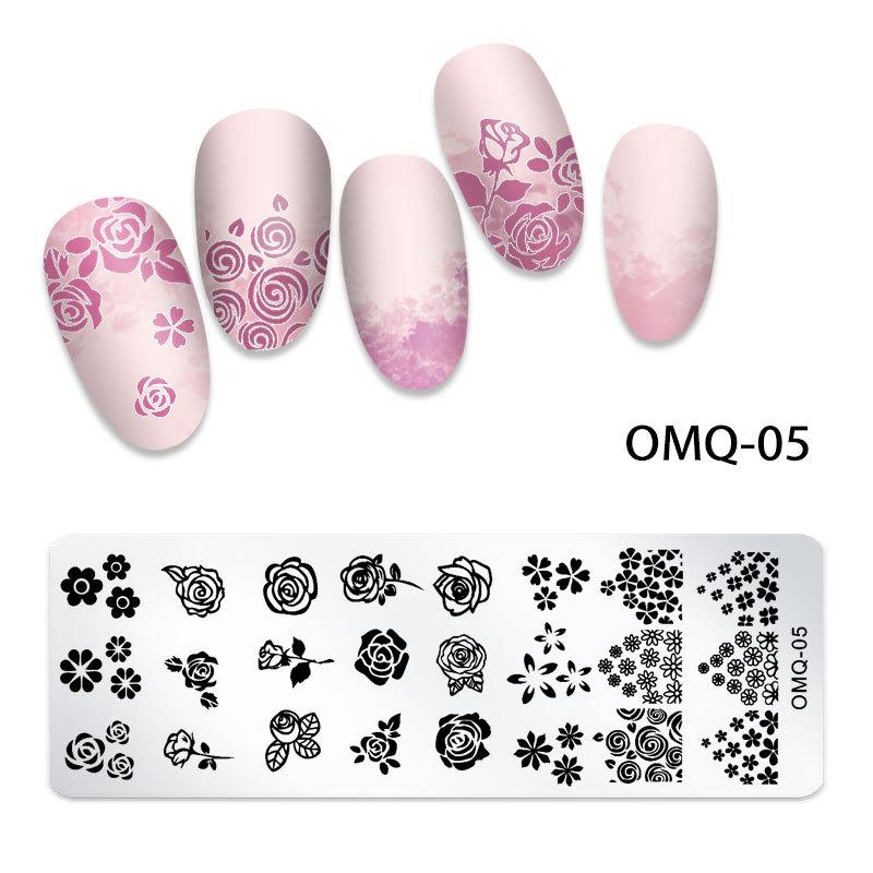 Japanese Nail Art Printing Template, Marble Christmas Snowflake Nail Art Printing Steel Plate