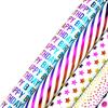 Multipurpose Vibranting Birthday Party Wrapping Paper Set Unique Designs Small Rolls for Presents Craft Supplies