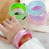 Fashion Lighting Candy Color Water Shine Round Spiral Jelly Good-looking Acrylic Bangle Bracelet Geometric Resin Trend Bracelet