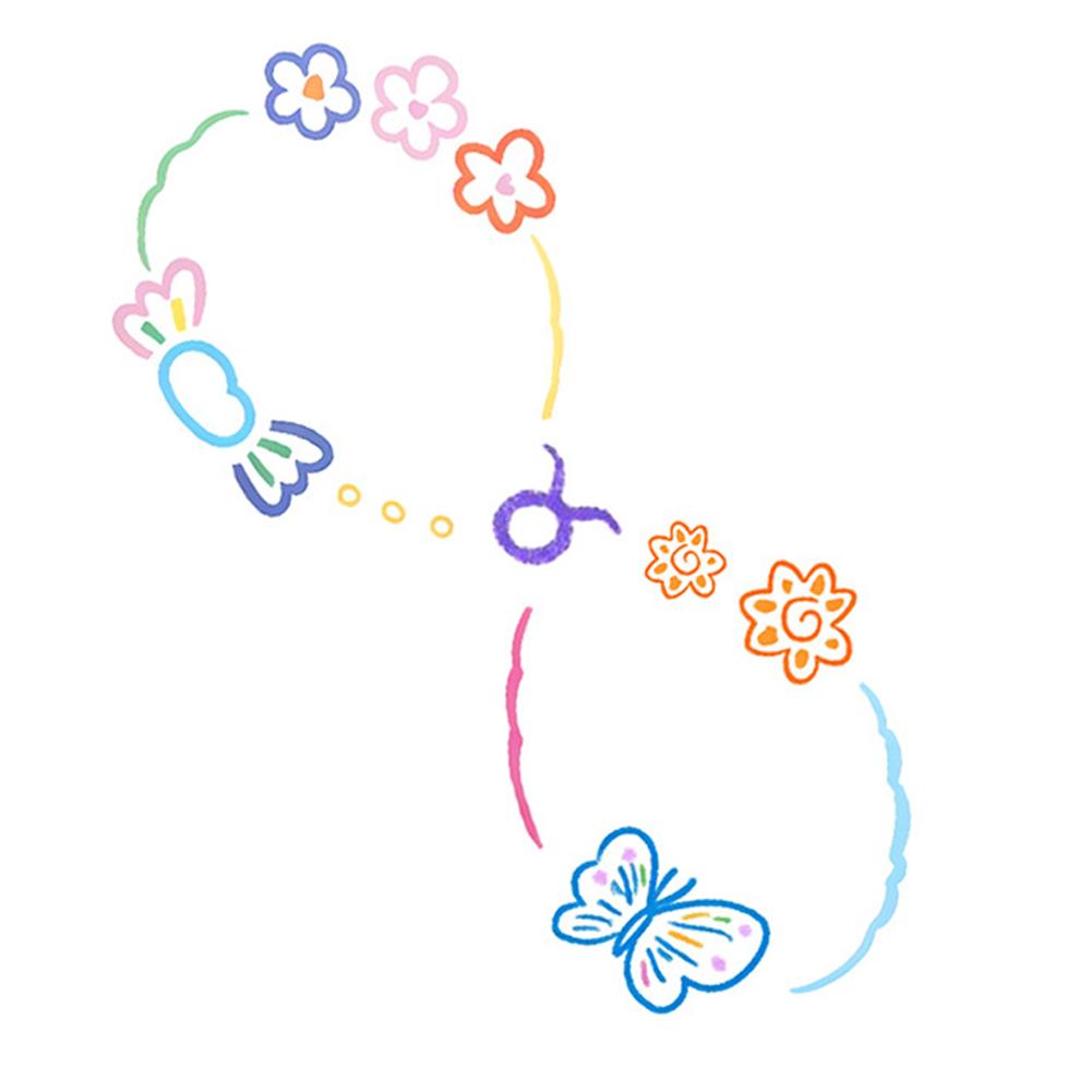 Zwölf bunte Tattoo-Aufkleber Wasserdicht Lang anhaltender Aufkleber Schlüsselbein Niedlich Damen V1U5