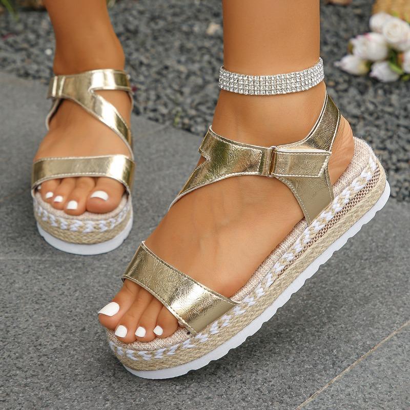 Summer Large-sized Fish-mouth Sandals Women's Fashionable Shoes Comfortable Thick-soled Beach Sandals