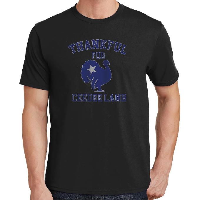 Thankful for CeeDee Lamb Thanksgiving Dallas Football Turkey T-Shirt