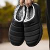 Winter Warm Male Cotton Casual Shoes Comfortable Mens Home Slippers Half Loafers Snow Boots with Fur Slip-on Light Flat Shoes