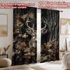 2D Flat Photography Backdrop Background Cloth Deer Amid Fall Leaves 100% Polyester Birthday Party for Indoor Celebrations
