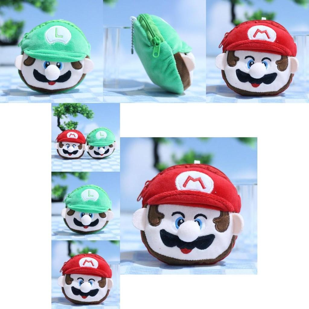 Adorable Super Mario Plush Toy Coin Purse Keychain Soft Doll Accessory For Kids