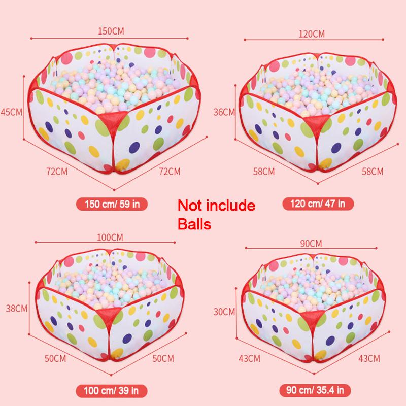 Foldable Ocean Ball Pit Pool with Basket Baby Playpen Children Toy Tent Ball Pool with Basket Outdoor Toys for Children Playpen