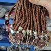 Camellia Four-Leaf Clover PU Leather Phone Wrist Lanyard with Nylon Woven Cord and Phone Case Pendant
