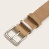 Luxury Design Suede Leather Wide Belt Trendy Business Waist Strap Retro Pin Buckle Waistband  Gifts