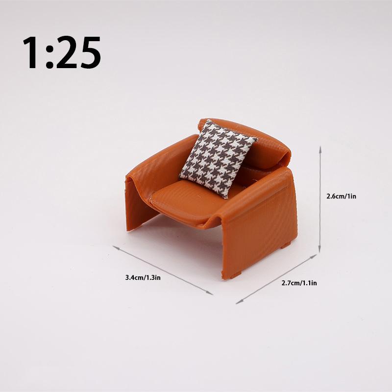 1/20 1/25 Dollhouse Simulation Sofa Tea Table Model Dollhouse Mini Furniture Decoration Dolls House Living Scene Ornament