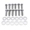 Full Silver Metal Bolt Set for SBC Engine - Compatible with Chevrolet