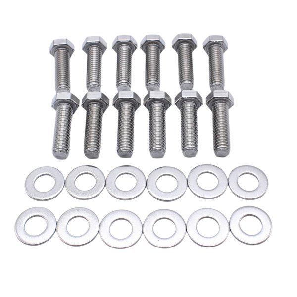 Full Silver Metal Bolt Set for SBC Engine - Compatible with Chevrolet