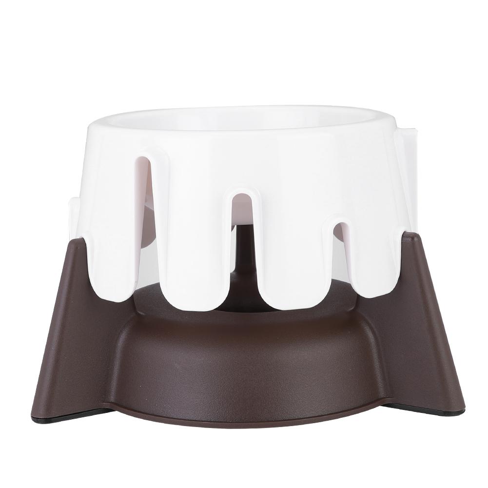 Pet Dog Cat Slow Food Feeder Bowl Cake Shape Wet and Dry Use Five Height Mode Adjustment Protect Spine