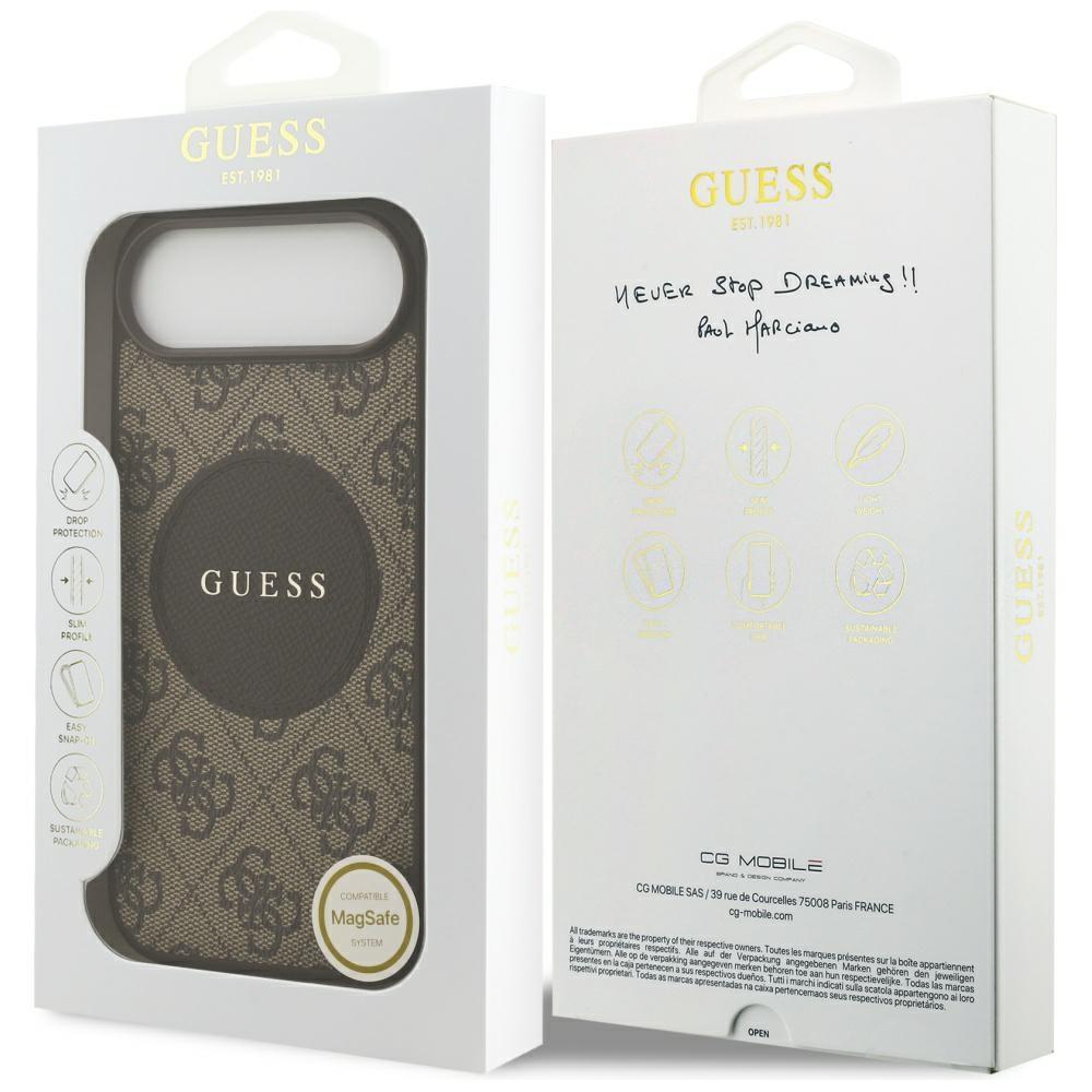 Guess 4G Circle Classic Logo MagSafe case for iPhone Air brown
