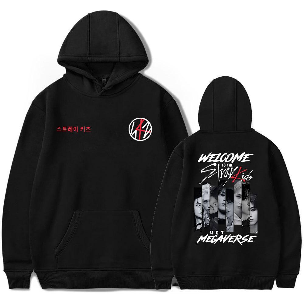 New Arrivals Mens Womens Hoodie Stray Kids Hoodies Streetwear Harajuku Casual Kpop Printed Hooded Pullover Sweatshirts Fleece Gothic Pullovers