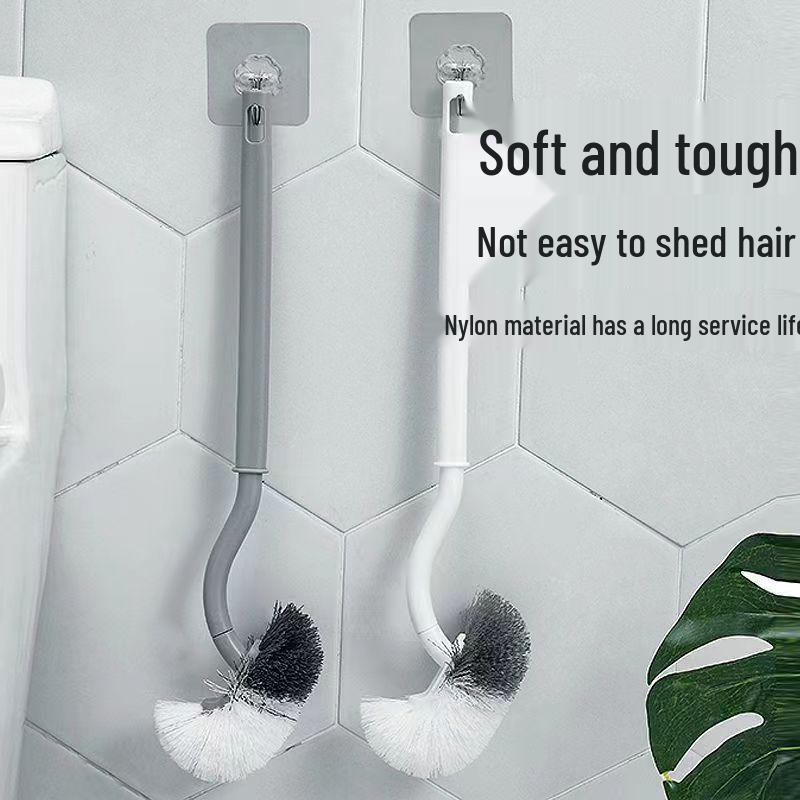 Japansk Väggmonterad Toalettborste med Mjuka Borst för Multifunktionell Rengöring