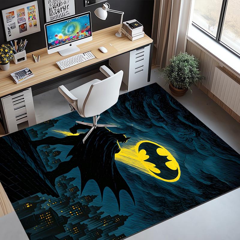 Batman Pattern Rug, Indoor/Outdoor Mat, for Picnic, Gameroom, Bedroom, Office, Living Room, Home Decor Carpet, Birthday Gift