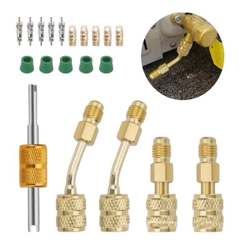 Professional R410A Adapter for Air Conditioner Hose 5/16inch SAE Female to 1/4inch SAE Male Accessories