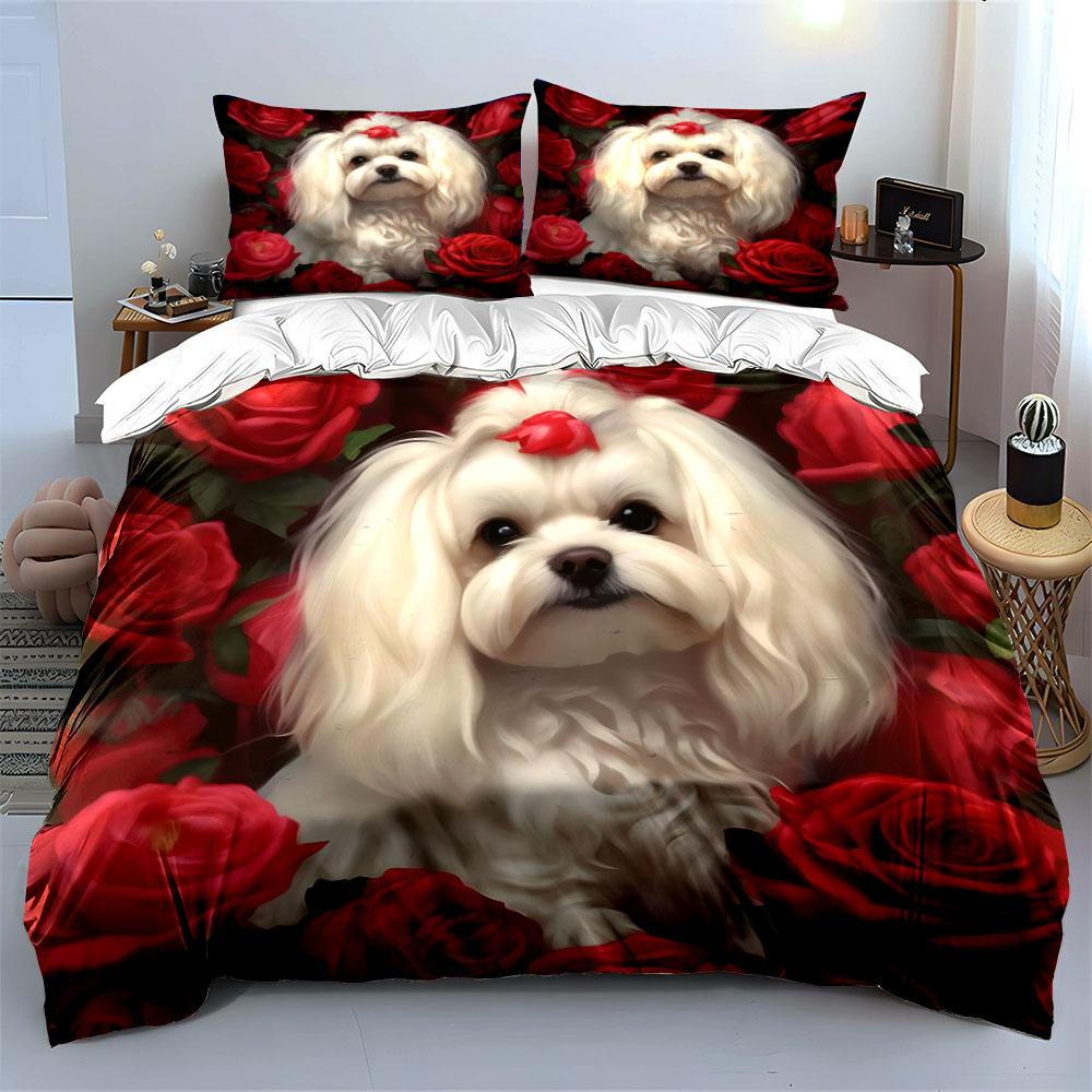 Elegant Floral-Inspired Pet Accessories Exquisite Three-Piece Bedding Set Gift For Kids And Adults