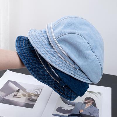 Praktische Freizeithüte für vier Jahreszeiten, tragbar, Denim-Baumwolle, personalisierte, gesichtsverbessernde kleine Mütze, Traufe, aufgestapelte Kappe